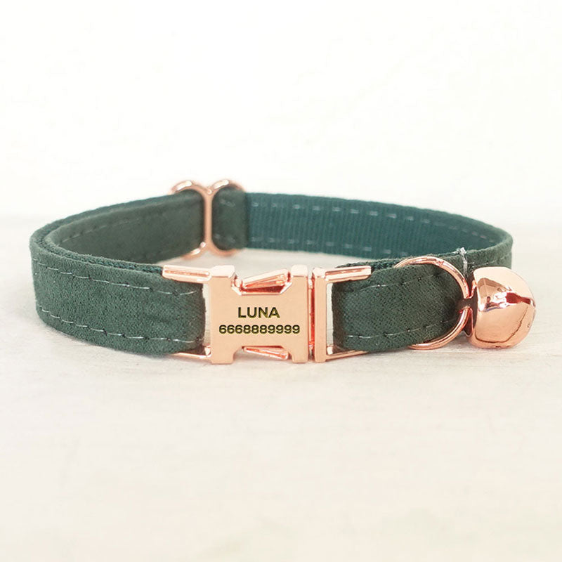 Dark green best sale cat collar