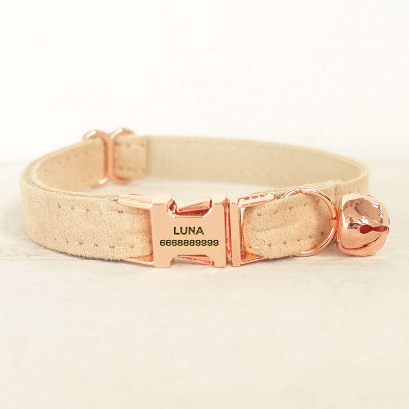 Custom Leather Cat Collar With Bell,uv Print Cat Name And Phone Number,  Suit Boy And Girl Cat - Temu New Zealand
