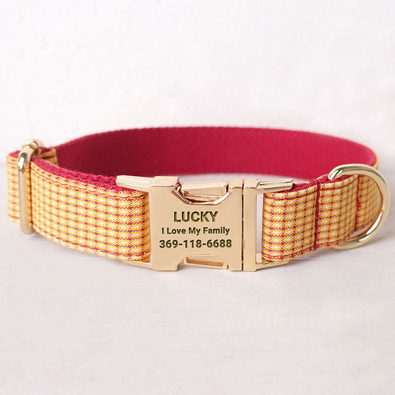 Red and sale yellow dog collar