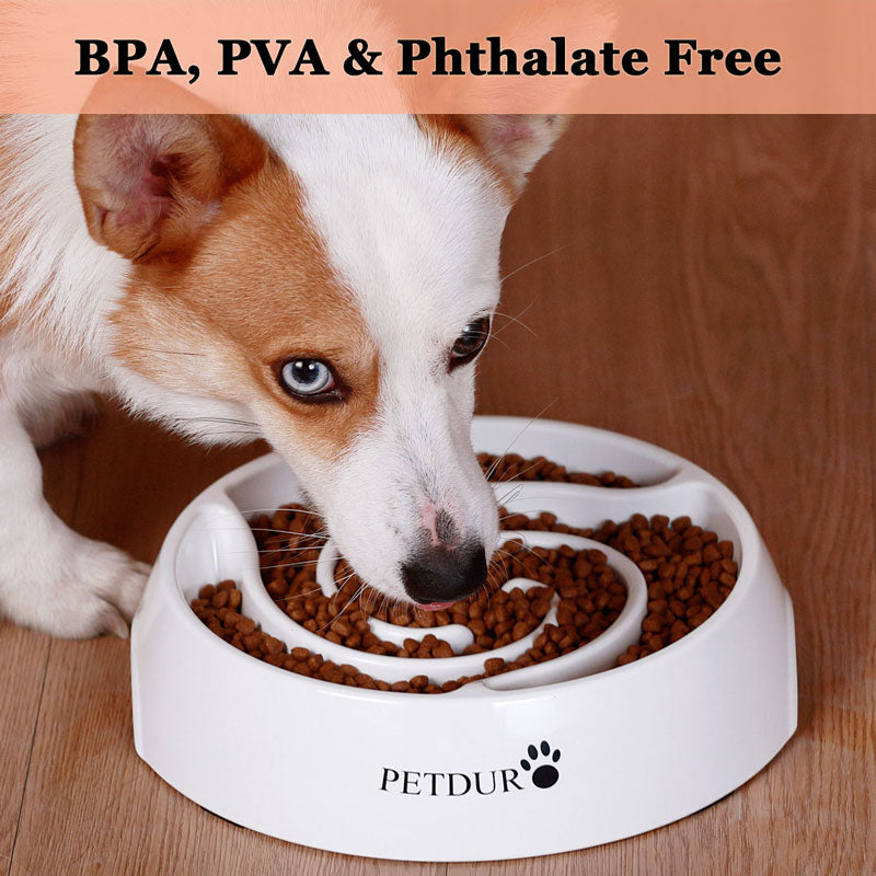 Kzeipio Slow Feeder Dog Bowl, BPA, PVC & Phthalate-Free, POLYESTER, Controlled Eating Duration, Non-Slip Design